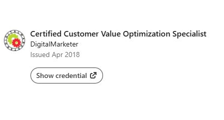 Certified Customer Value Optimization